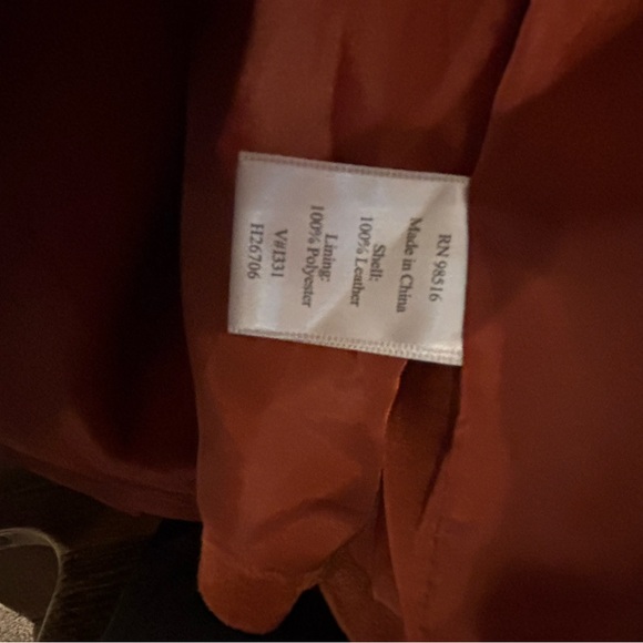 Coldwater Creek Women's Rust Real Leather Suede Blazer 3/4 sleeve - Picture 7 of 7